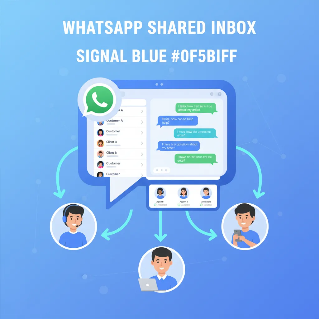 WhatsApp shared inbox dashboard showing multiple agents managing customer conversations on one number — hero image by ChatDaddy
